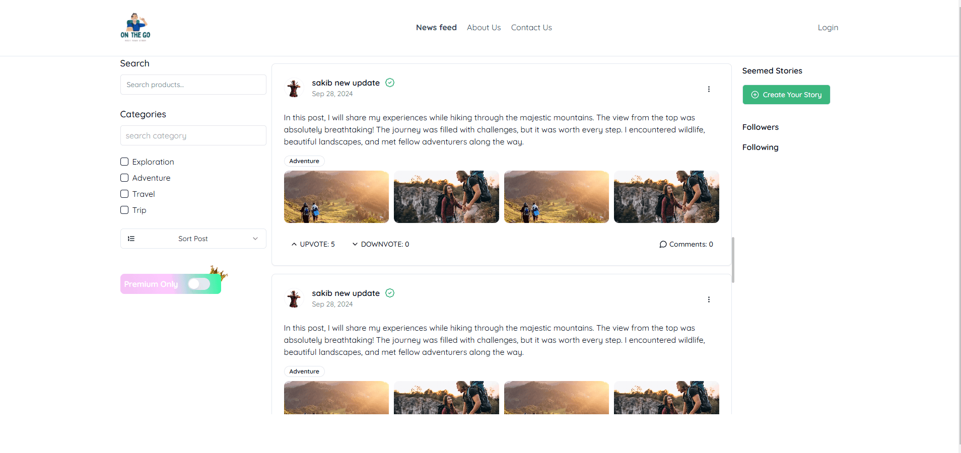 On The Go - Travel Media Platform